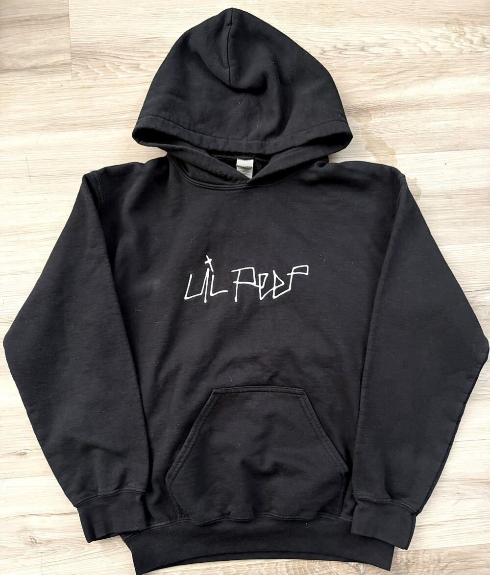 Lil Peep Come Over When Youre Sober Gildan Hoodie Black Mens Sz Small EUC